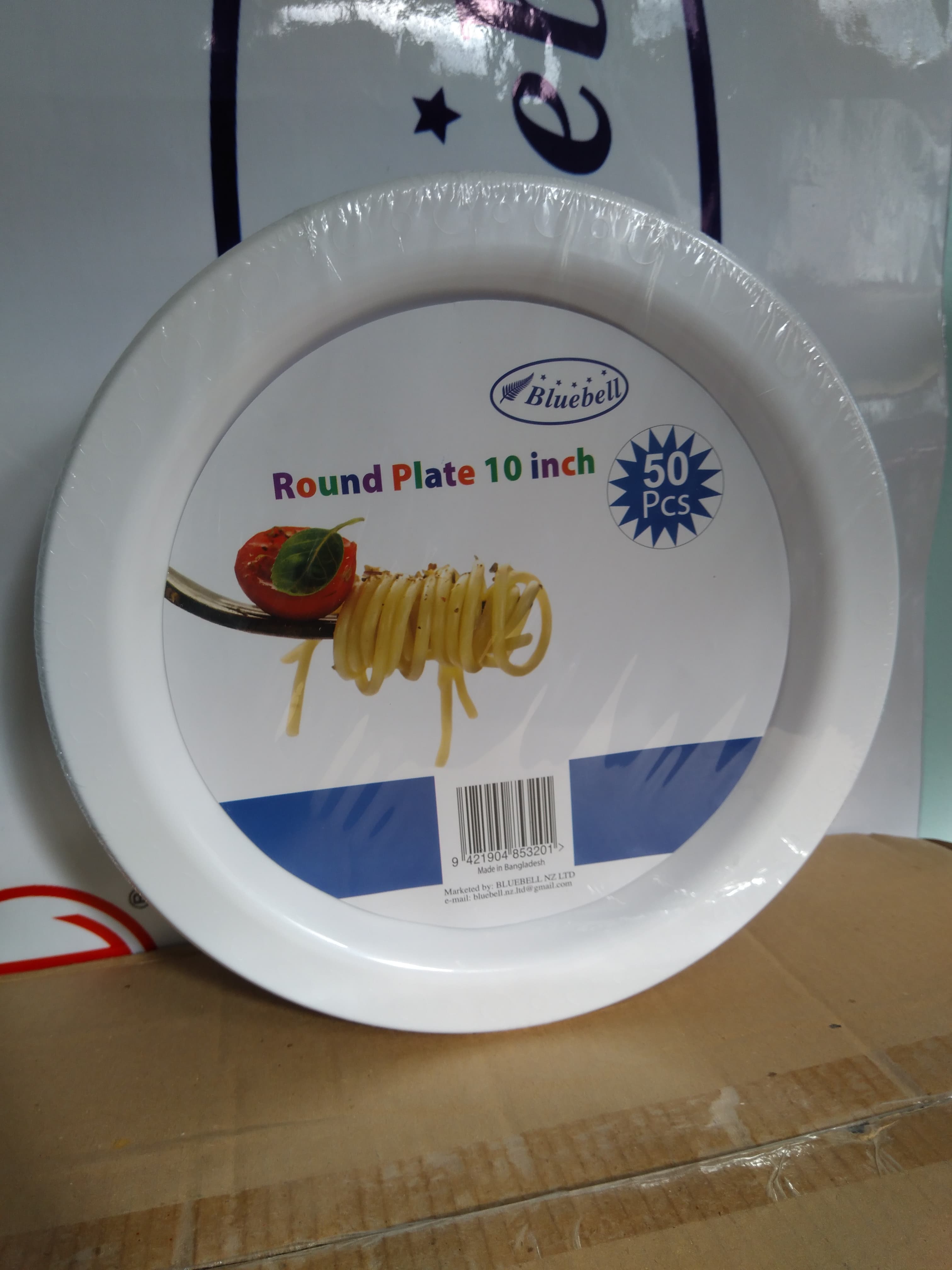 PLASTIC FOOD SERVING PLATE 10 inch 50 Pcs SET